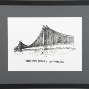 framed San Francisco golden gate bridge print